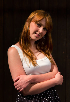 18 year old beauty Kaci Starr stripping off satin bra and panty set